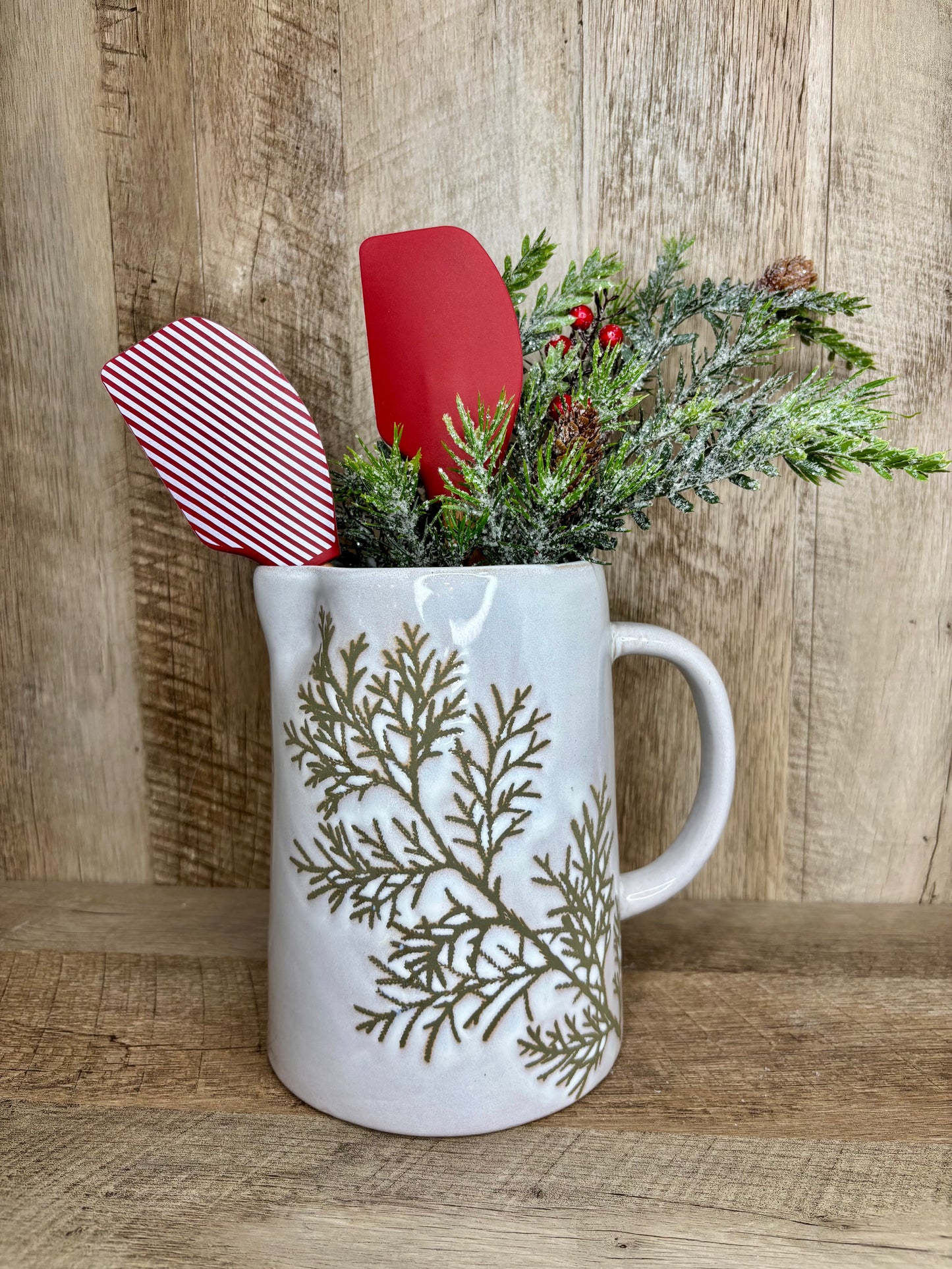 7.5"H EVERGREEN BRANCH PITCHER