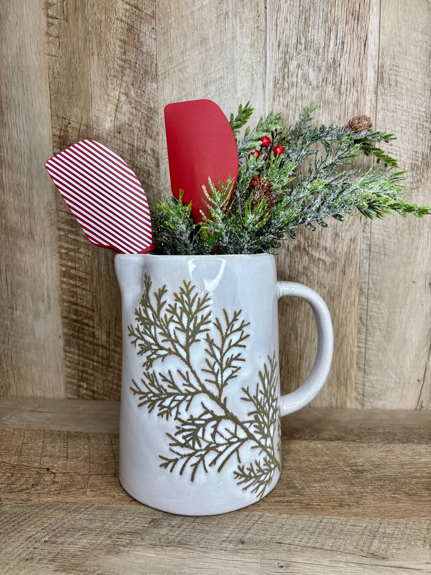 7.5"H EVERGREEN BRANCH PITCHER