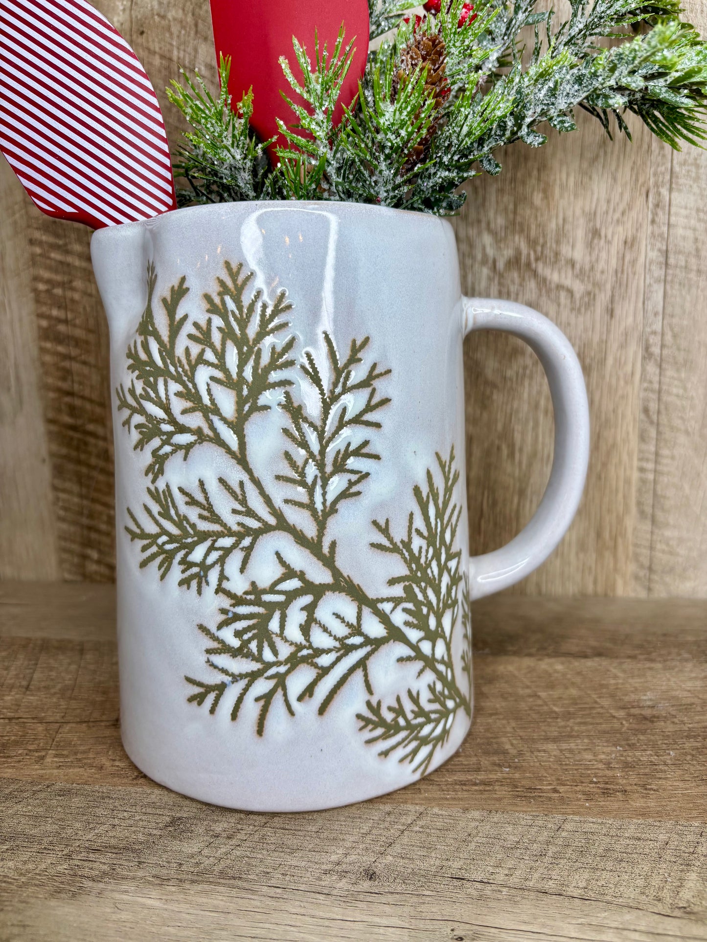 7.5"H EVERGREEN BRANCH PITCHER