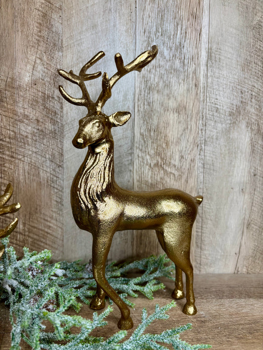 14.5" GOLD BENT LEG STANDING REINDEER