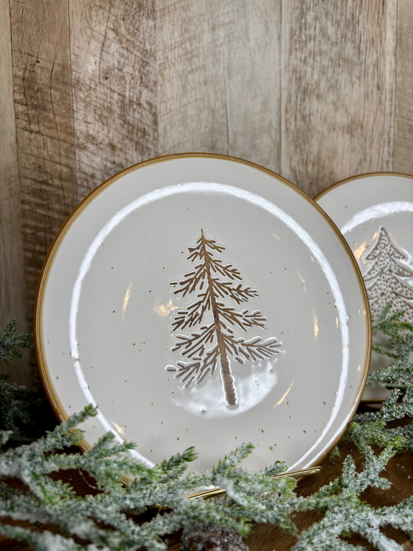 EVERGREEN TREE DESSERT PLATES