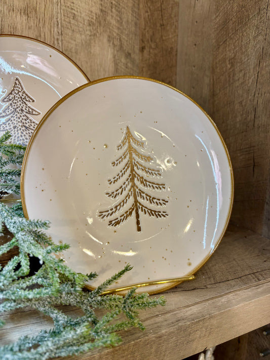EVERGREEN TREE DESSERT PLATES