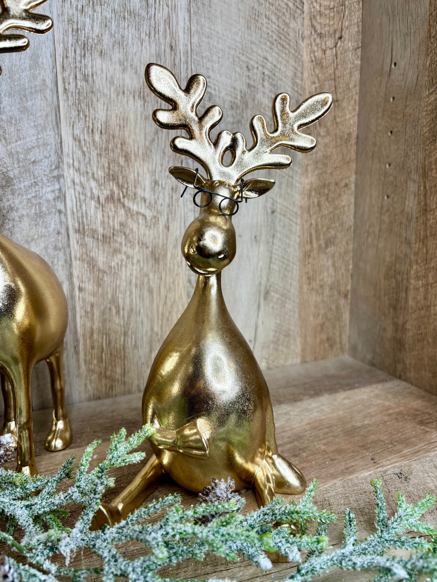 Gold Moose with Glasses
