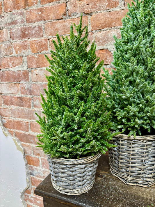 20" GLITTER TOPIARY IN BASKET