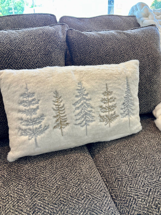 12X20 GD & SL EVERGREEN FUR PILLOW