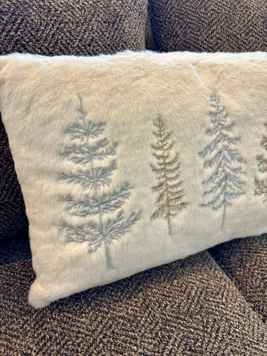 12X20 GD & SL EVERGREEN FUR PILLOW