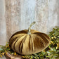 10" Golden Brown Velvet Pumpkin