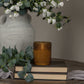 Amber Dotted Glass Candle