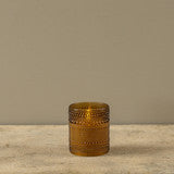 Amber Dotted Glass Candle