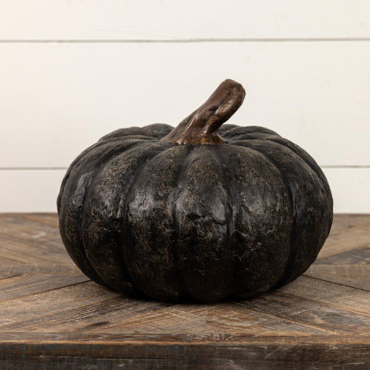 9" Black Short Pumpkin