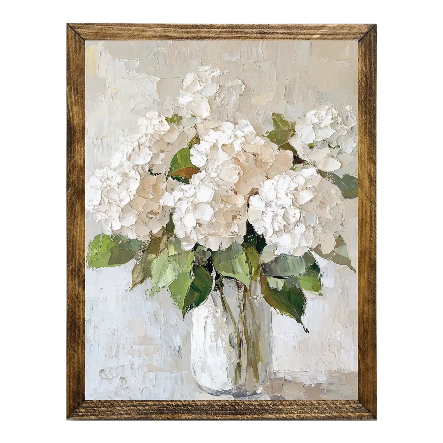 White Hydrangea Floral Art