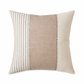 Beige Striped and Colorblock 18" Throw Pillow