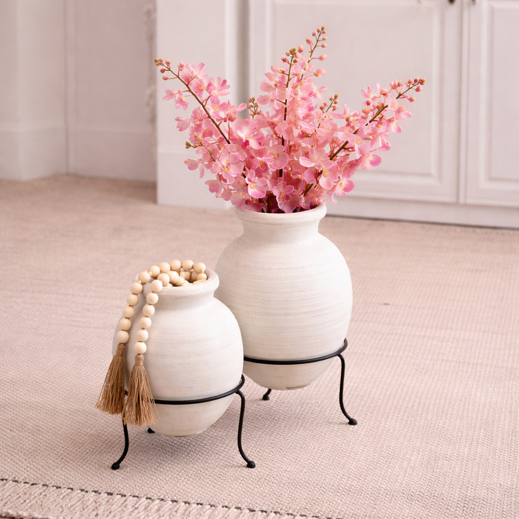Ceramic Vase w/Stand