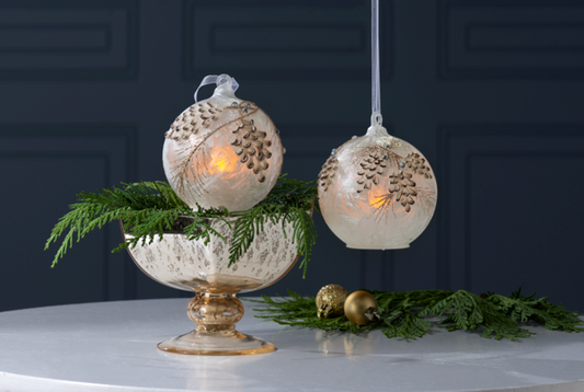 Frosted Pinecone Ornament