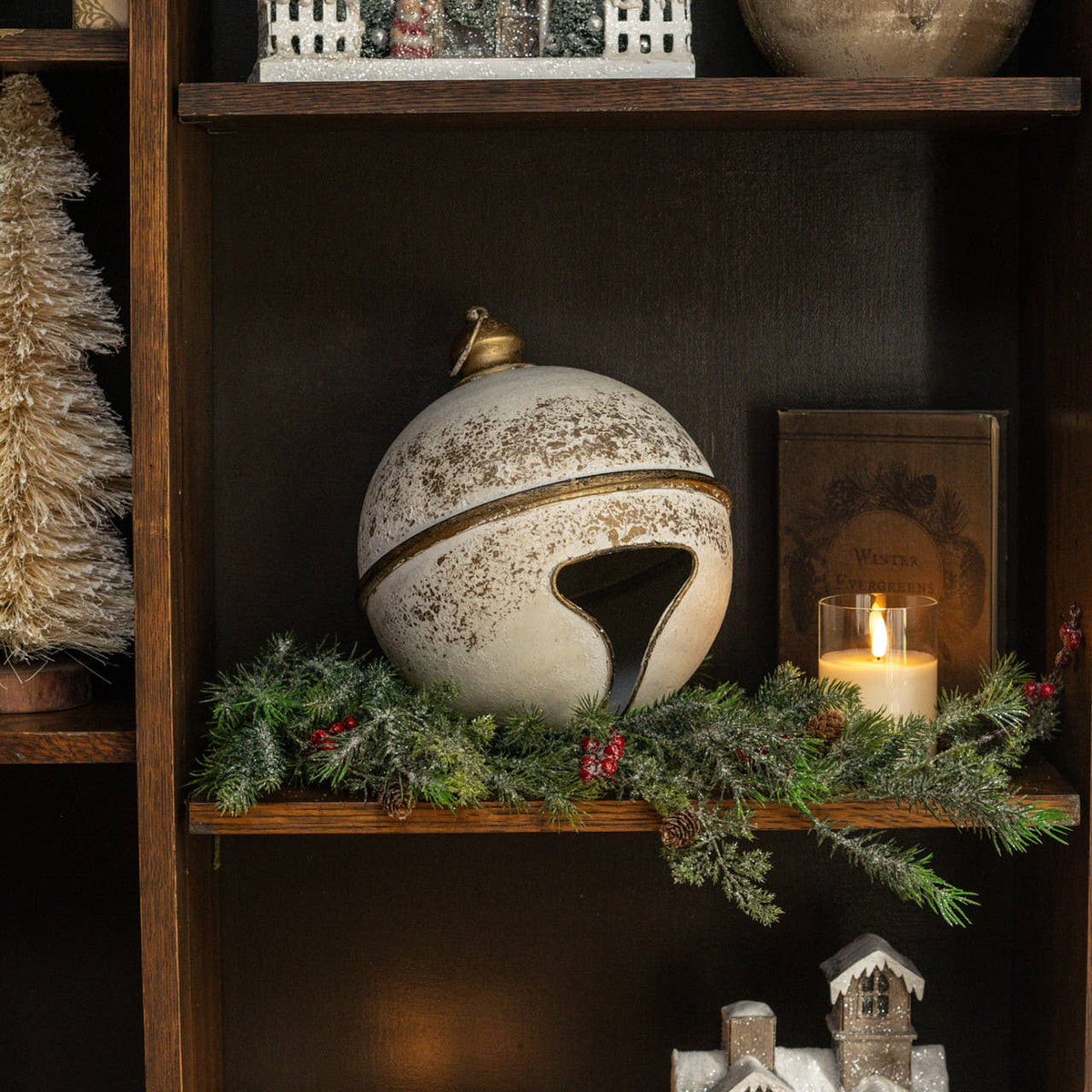 WHITE & GOLD SLEIGH BELL