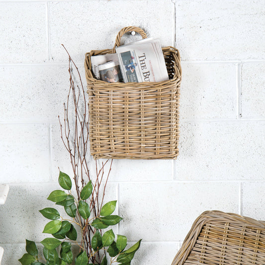 RATTAN WALL BASKET
