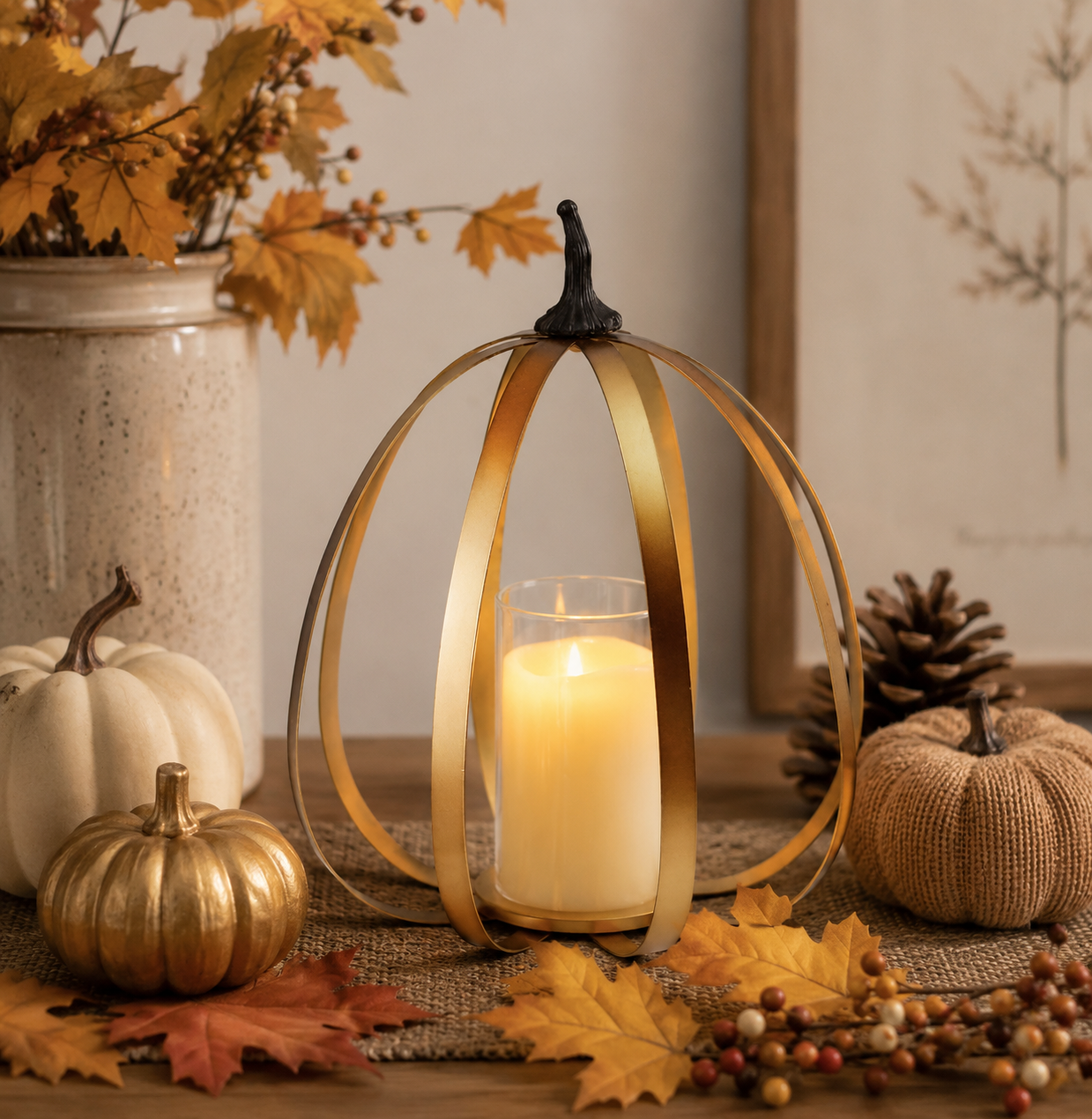 Gold Metal Pumpkin