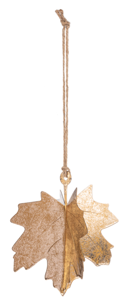 Metallic Maple Leaf Ornament