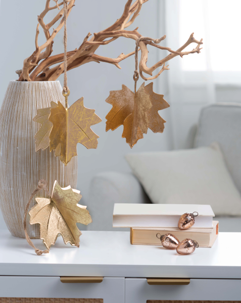 Metallic Maple Leaf Ornament