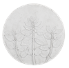 Round Debossed Botanical Wall Decor