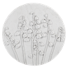 Round Debossed Botanical Wall Decor
