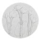 Round Debossed Botanical Wall Decor