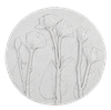 Round Debossed Botanical Wall Decor