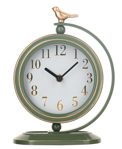 Desk Clock with Bird Finial