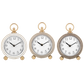 Round Desk Clock with Gold Accent
