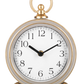Round Desk Clock with Gold Accent