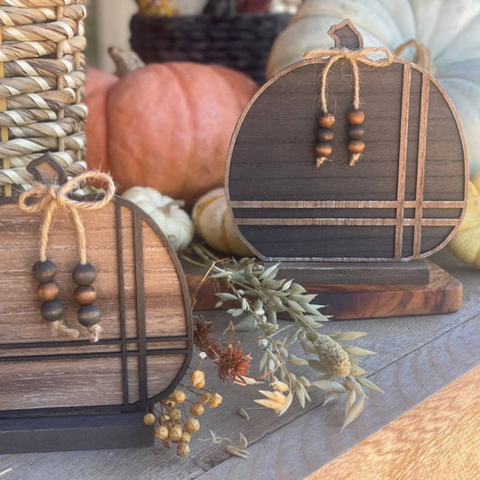 Wood Striped Pumpkin