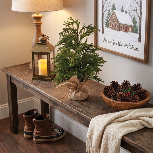 Pine Tree With Burlap Base