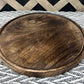 Dark Wood Round Plate