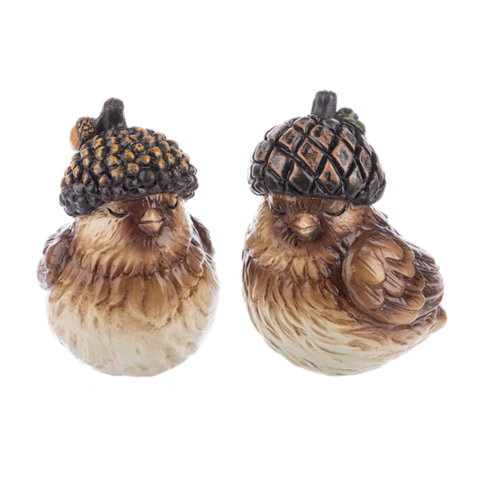 Acorn Hat Bird Figurines