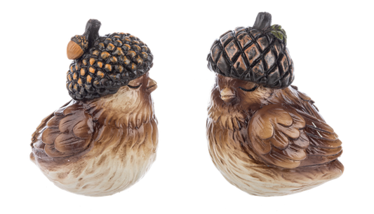 Acorn Hat Bird Figurines