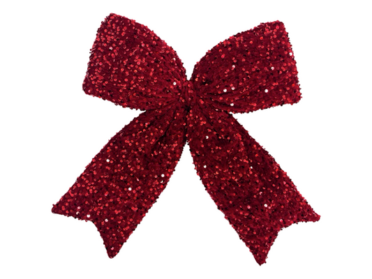 Red Sequin Bow Ornament