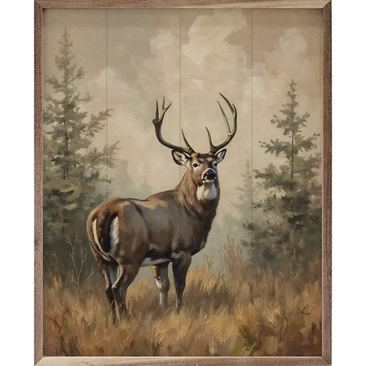 Whitetail Buck in Pines