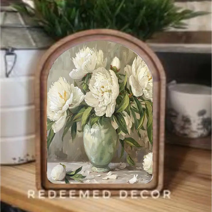 Muted Peony Framed Art