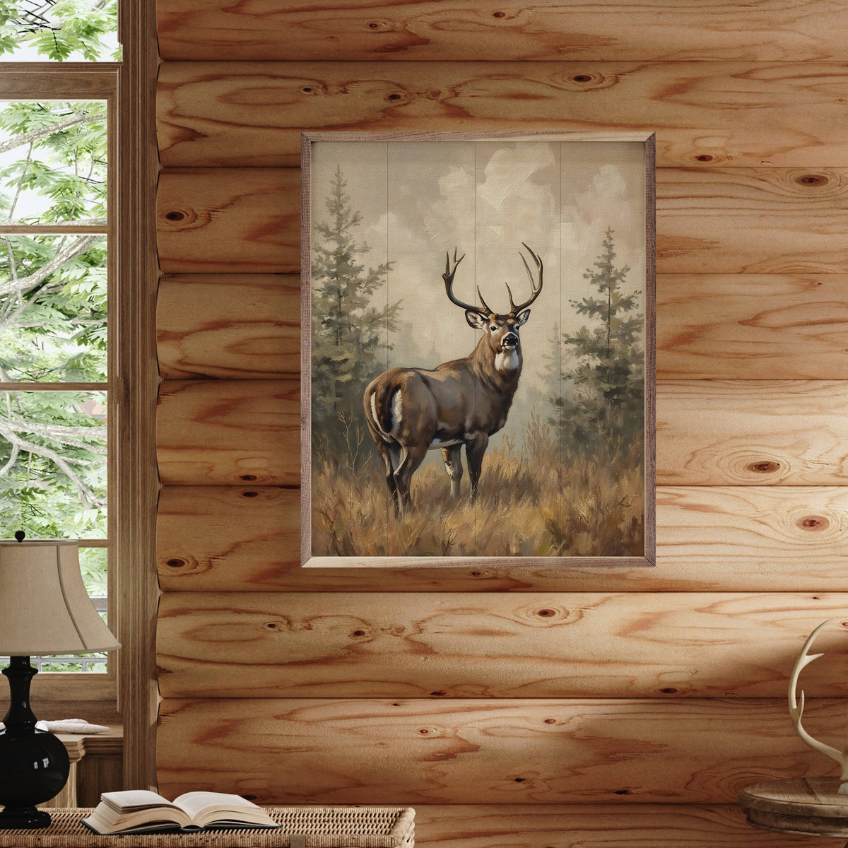 Whitetail Buck In Pines