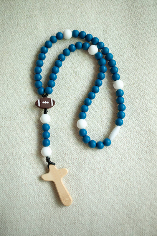 Football Baby Rosary | Baptism Gift | Catholic Baby Product