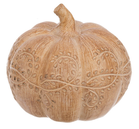 Scroll Work Pumpkin Figurines