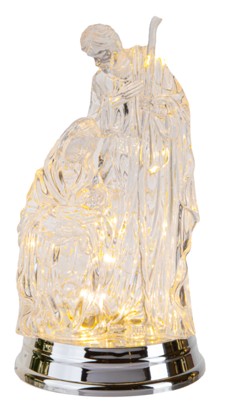 Light Up Crystal Holy Family