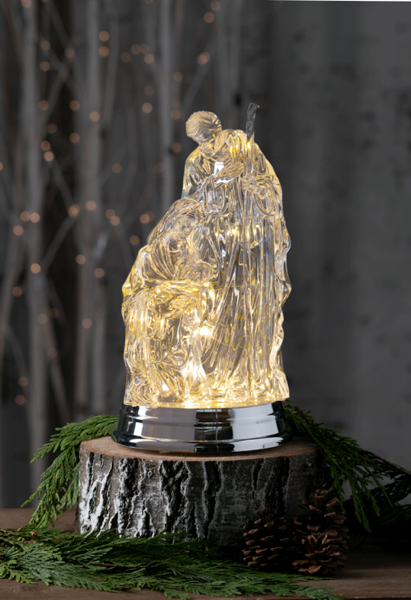 Light Up Crystal Holy Family