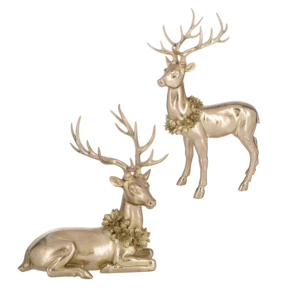 Champagne Deer Set of 2