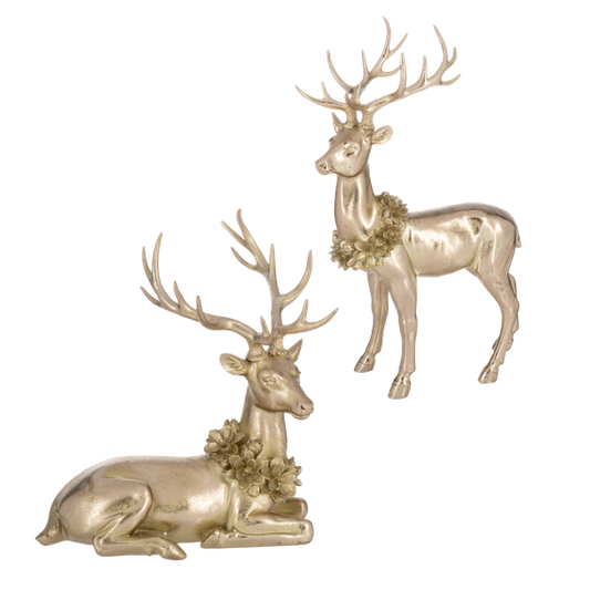 Champagne Deer Set of 2