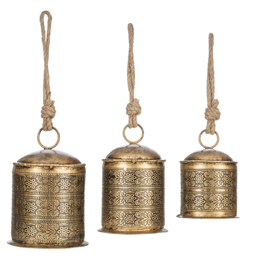 Hammered Gold Bell Set