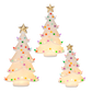 Light Up White Tree Set of 3
